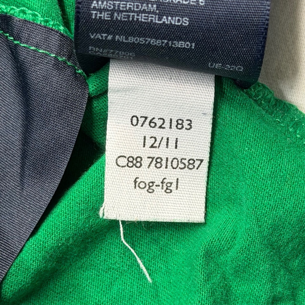 Tommy Hilfiger Green Navy Colorblock Hilfiger Graphic T-Shirt Mens Large Preppy - Picture 7 of 9